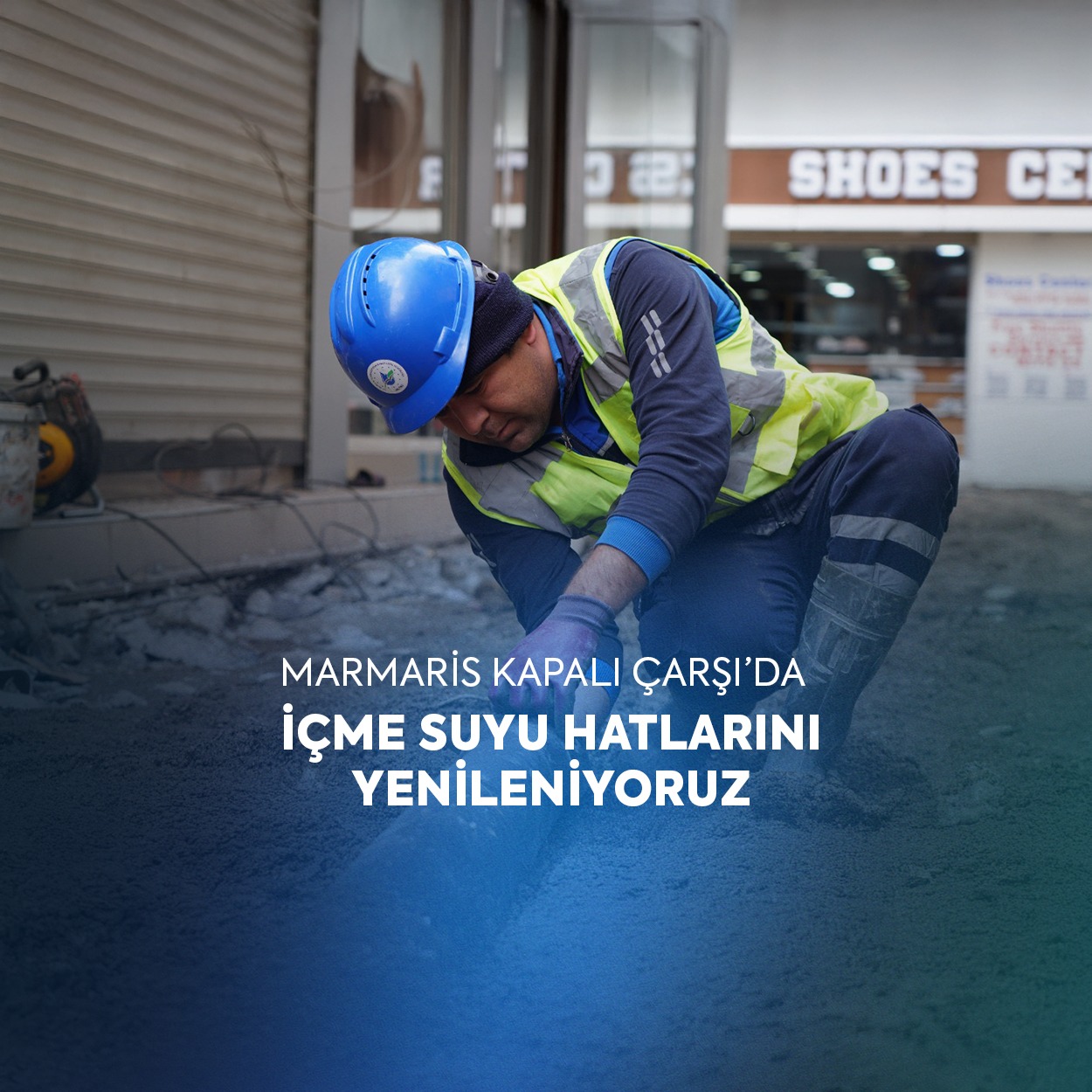 Marmaris Kapalı Çarşı’da İçme Suyu Hatları Yenileniyor