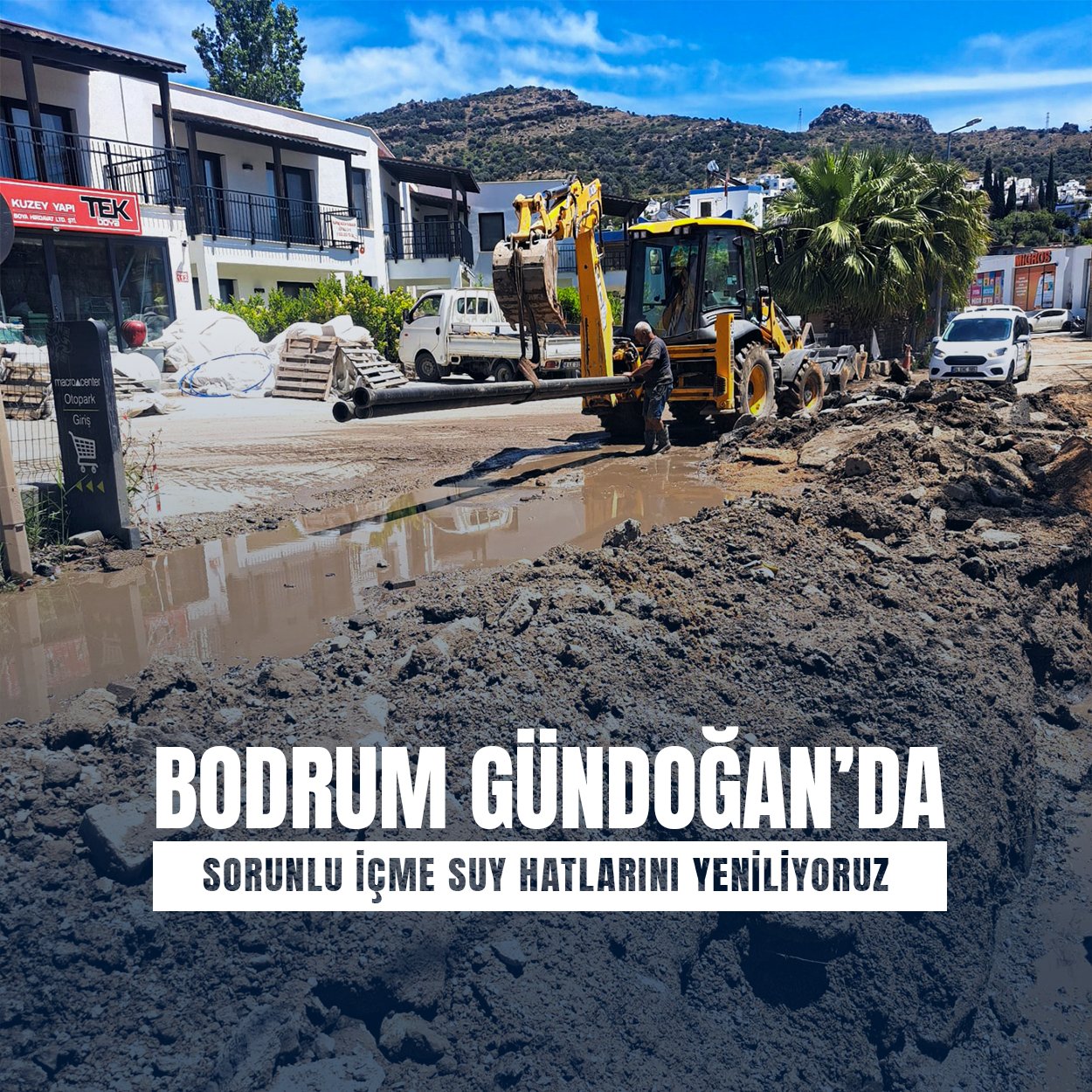 MUSKİ Gündoğan’da Sorunlu İçme Suyu Hattını Yeniliyor