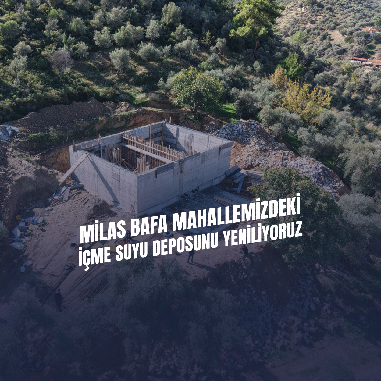 Milas Bafa Mahallesi’nde İçme Suyu Deposu Yenileniyor