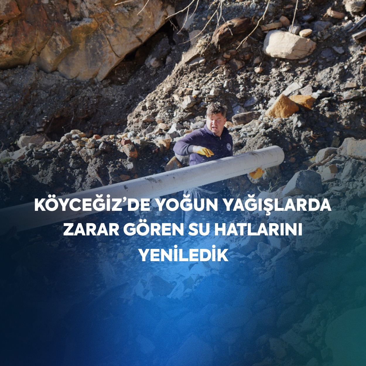MUSKİ, Köyceğiz’de Toprak Kayması Nedeniyle Zarar Gören İsale Hattını Yeniledi