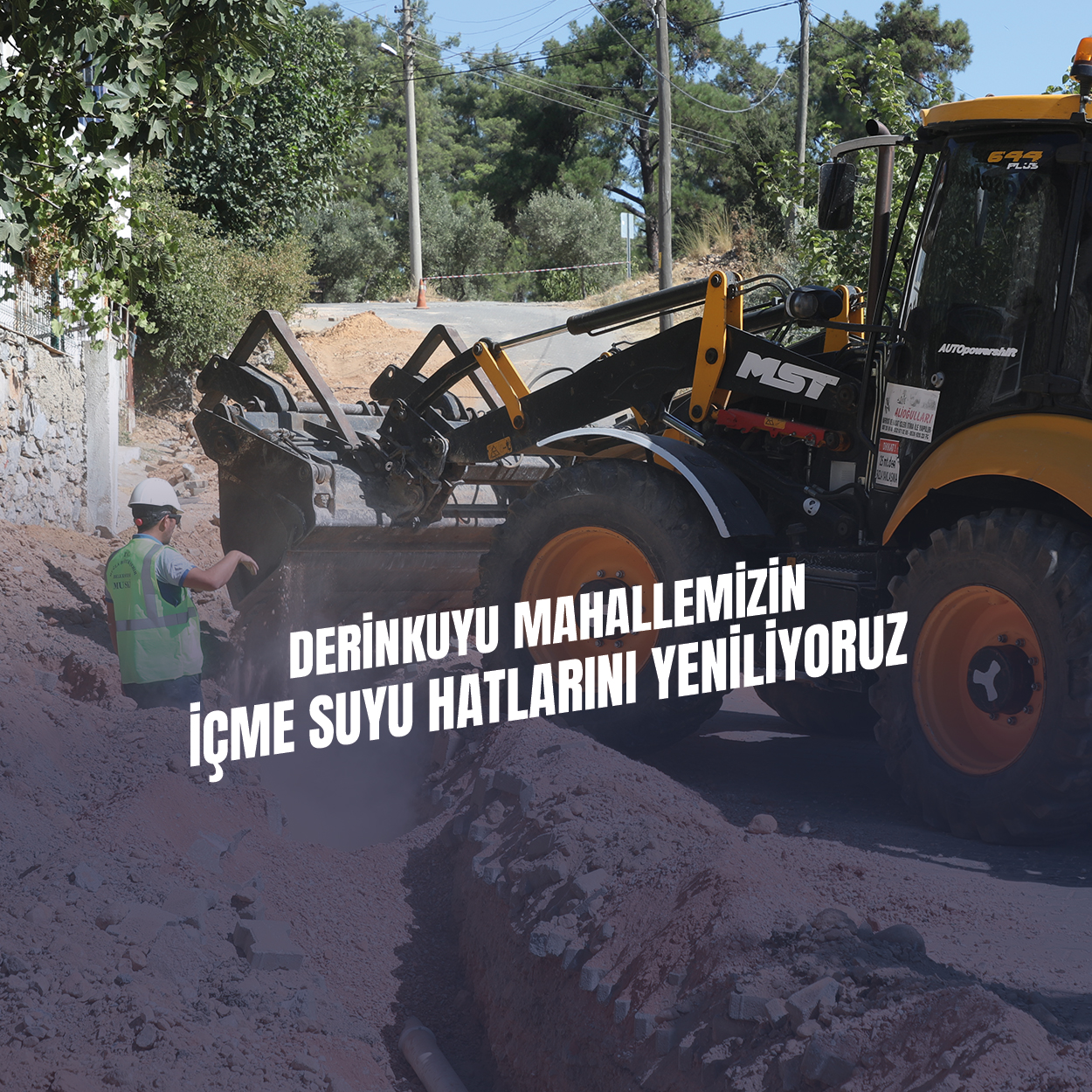 Menteşe Derinkuyu’da İçme Suyu Şebeke Hattı Yenileniyor